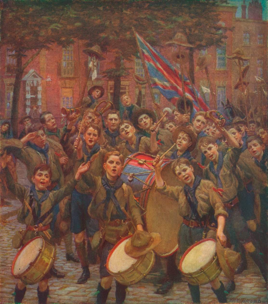 Acclamant le chef scout, vers 1914, 1928 - William Holt Yates Titcomb