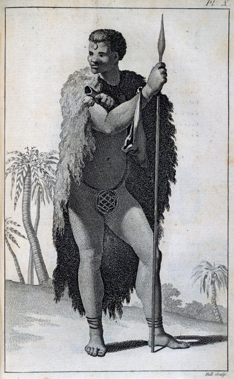 Homme Khoikhoi (Hottentot), des Voyages de Le Vaillant dans les parties intérieures de l