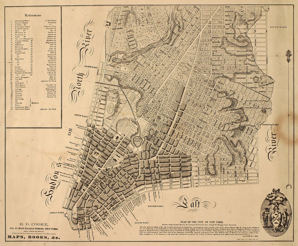Plan de la ville de New-York [jusqu