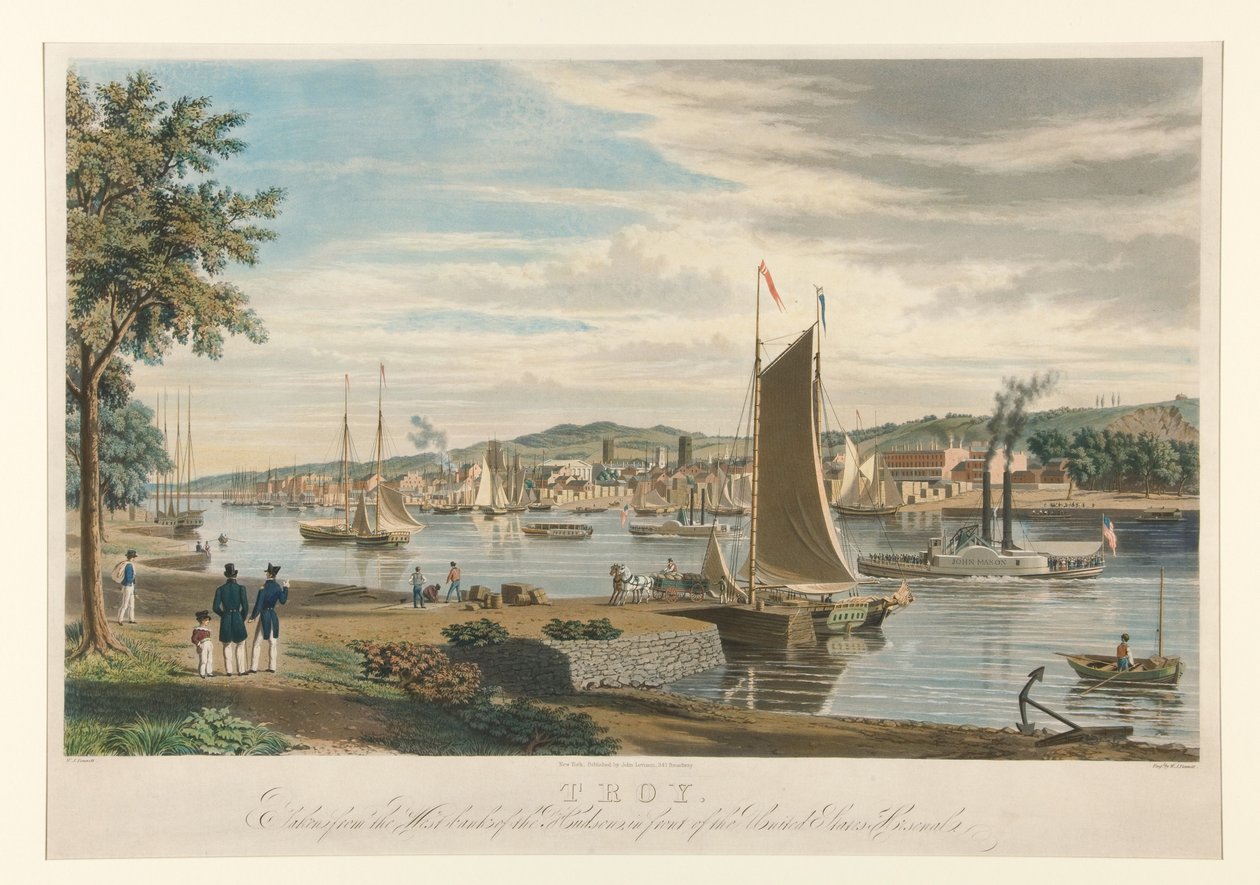 Troy. Prise depuis la rive ouest de l