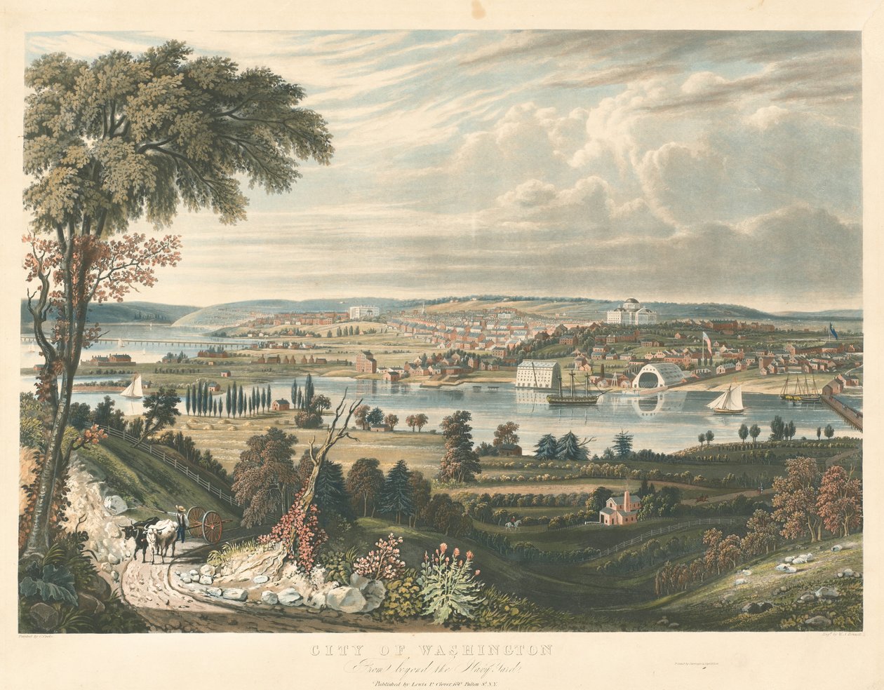Ville de Washington : Depuis les chantiers navals - William James Bennett after George Cooke