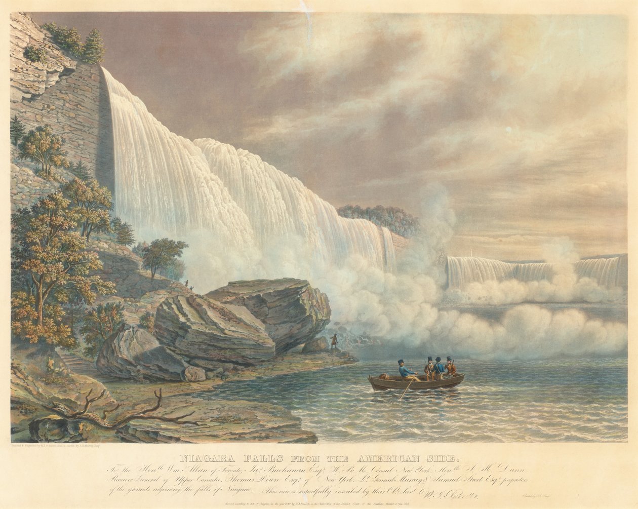 Chutes du Niagara du côté américain - William James Bennett after John Robert Murray