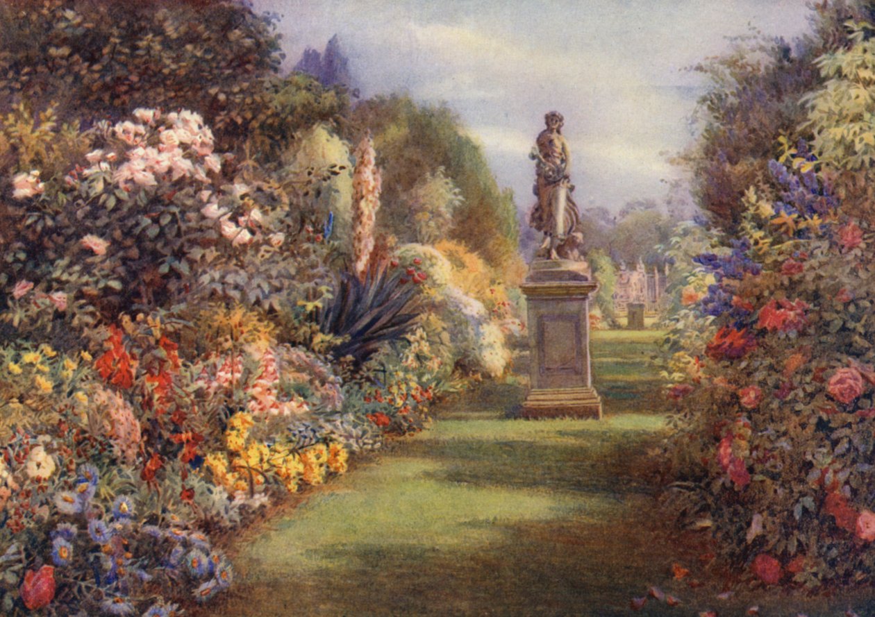 Grass Walk at Hampton Court (lithographie couleur) - William James Day