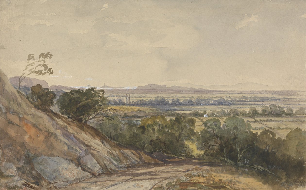 Cleeve, Somerset, avec la baie de Bridgewater au loin - William James Muller