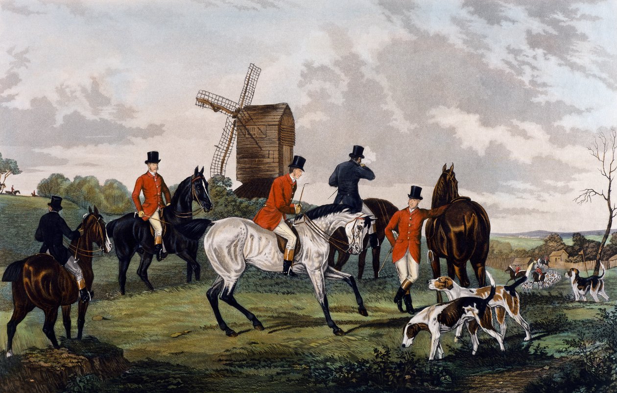 Rassemblement pour la chasse au renard - William Joseph (after) Shayer