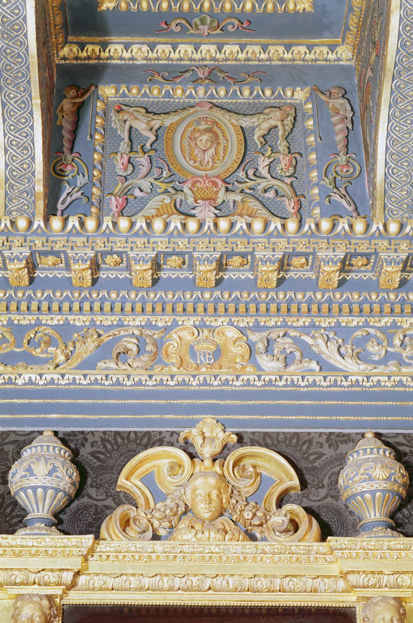 Détail du plafond de la Salle de Velours Bleu - William Kent