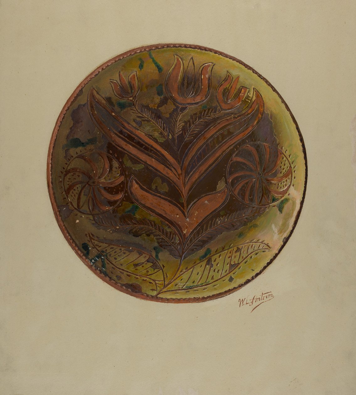 Assiette allemande de Pennsylvanie, vers 1937 - William L Antrim
