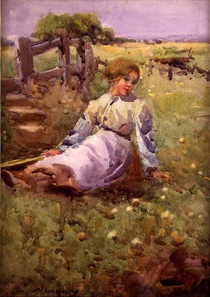 Femme dans un champ - William Lee Hankey