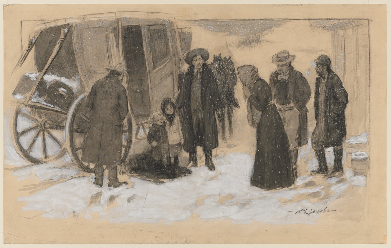 Esquisse pour Noël sur la rivière - William Leroy Jacobs