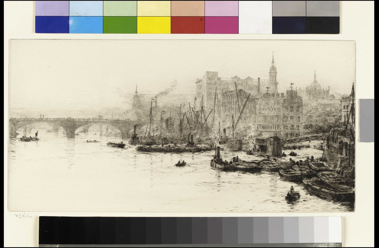 Pont de Londres, Cannon Street et Billingsgate - William Lionel Wyllie