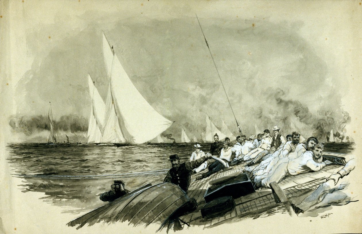 Bateau de course de Lord Dufferin (Frederick Temple Hamilton-Temple-Blackwood) - William Lionel Wyllie