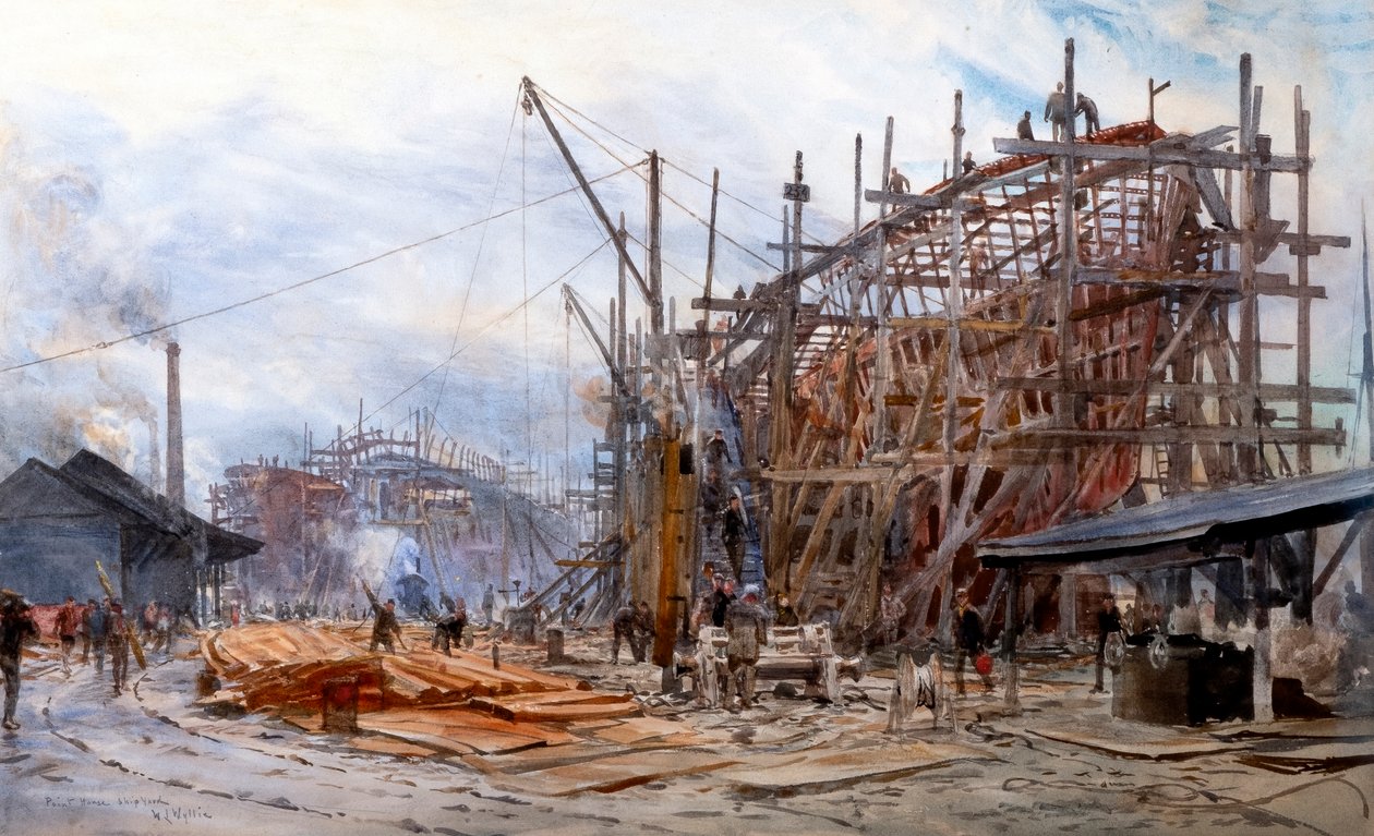 Chantier naval de Point House - William Lionel Wyllie
