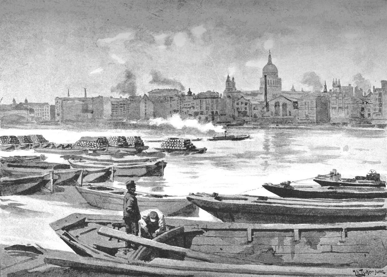 Cathédrale Saint-Paul depuis la rive sud de la rivière, 1891 - William Luker