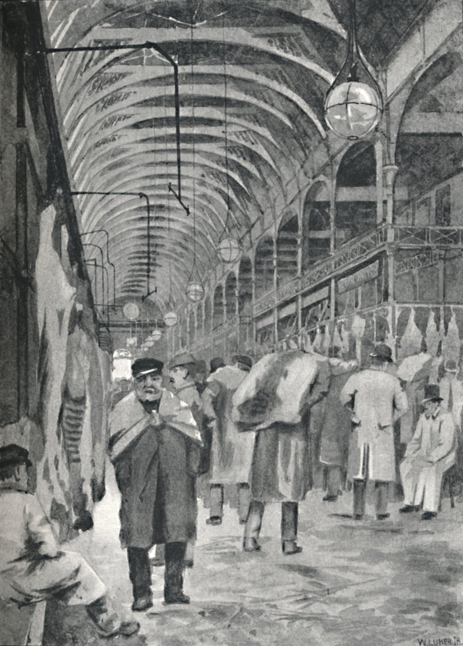 Le marché de la viande métropolitaine, Smithfield, 1891 - William Luker