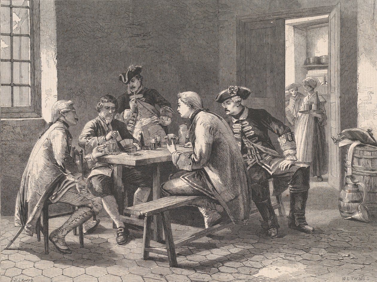 Soldats jouant aux cartes, de l