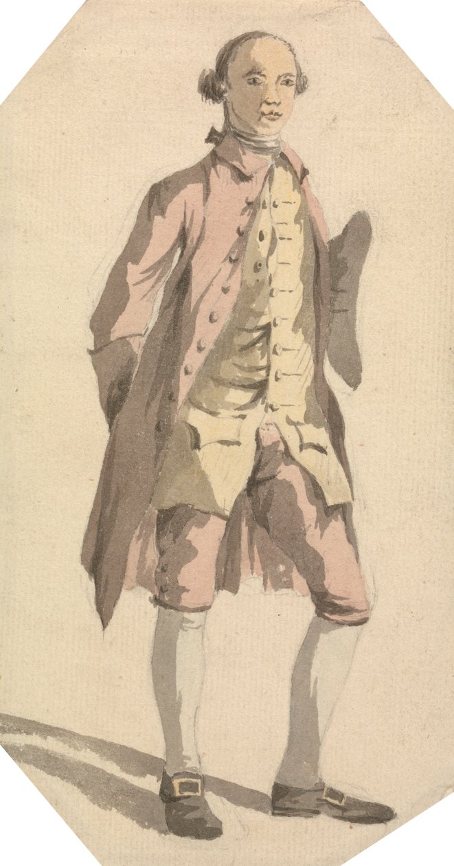 Homme en pied avec chapeau tricorne sous le bras gauche - William Marlow