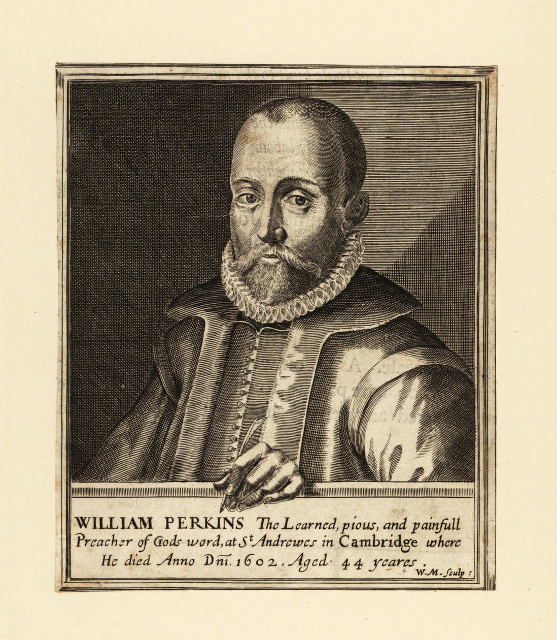 Portrait de William Perkins, clerc anglais et théologien de Cambridge - William Marshall