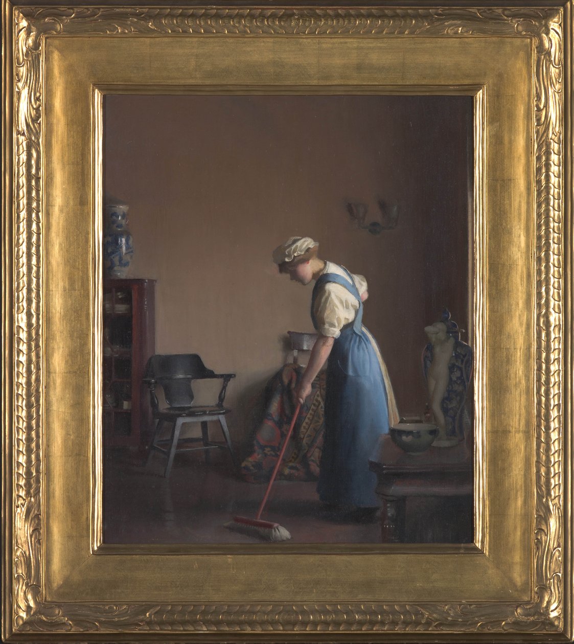 Fille balayant, c.1912 - William McGregor Paxton