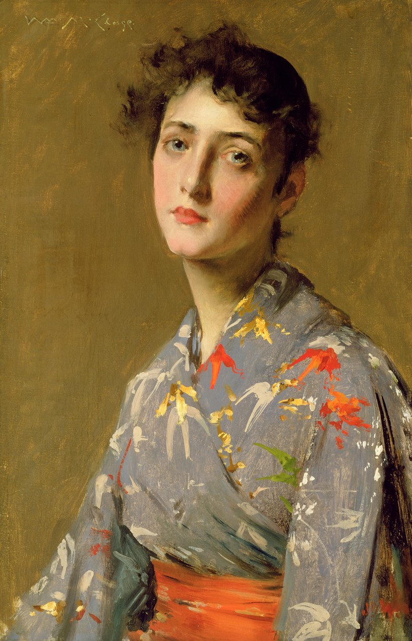 Fille en costume japonais, vers 1888 - William Merritt Chase