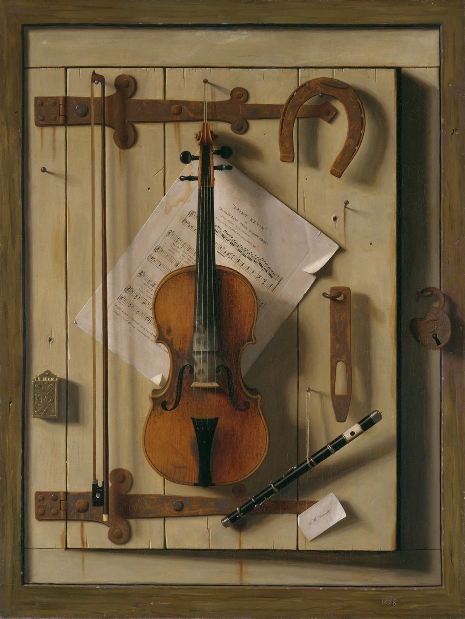 Tableau Sur Toile - Nature Morte Violon Et Musique - William Michael Harnett - Prêt à Accrocher