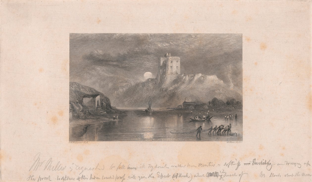 Château de Norham - Lever de lune - William Miller