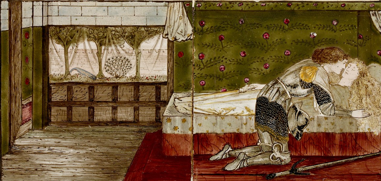 Seize carreaux formant huit illustrations du conte 