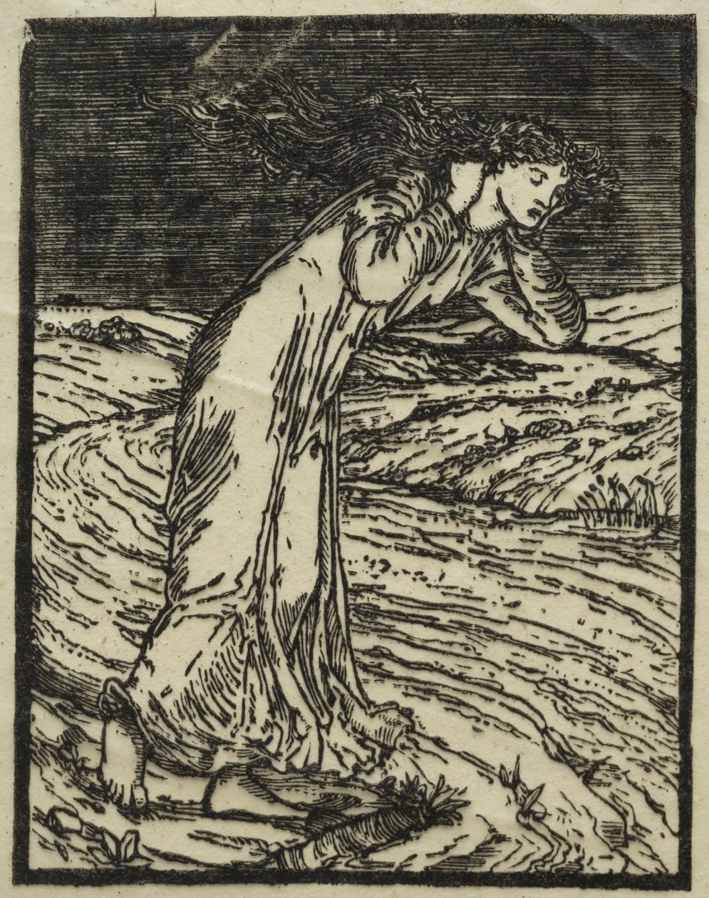 Psyché se jetant dans le fleuve - William Morris
