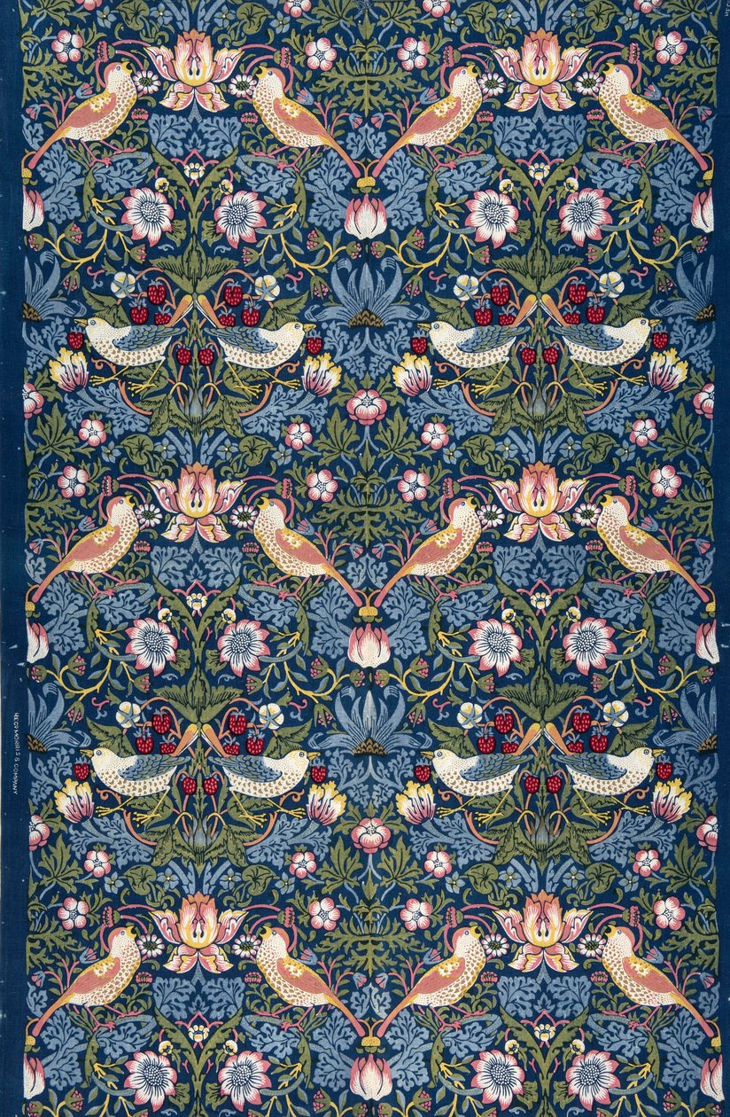 Le voleur de fraises. Tissu décoratif, 1883 - William Morris