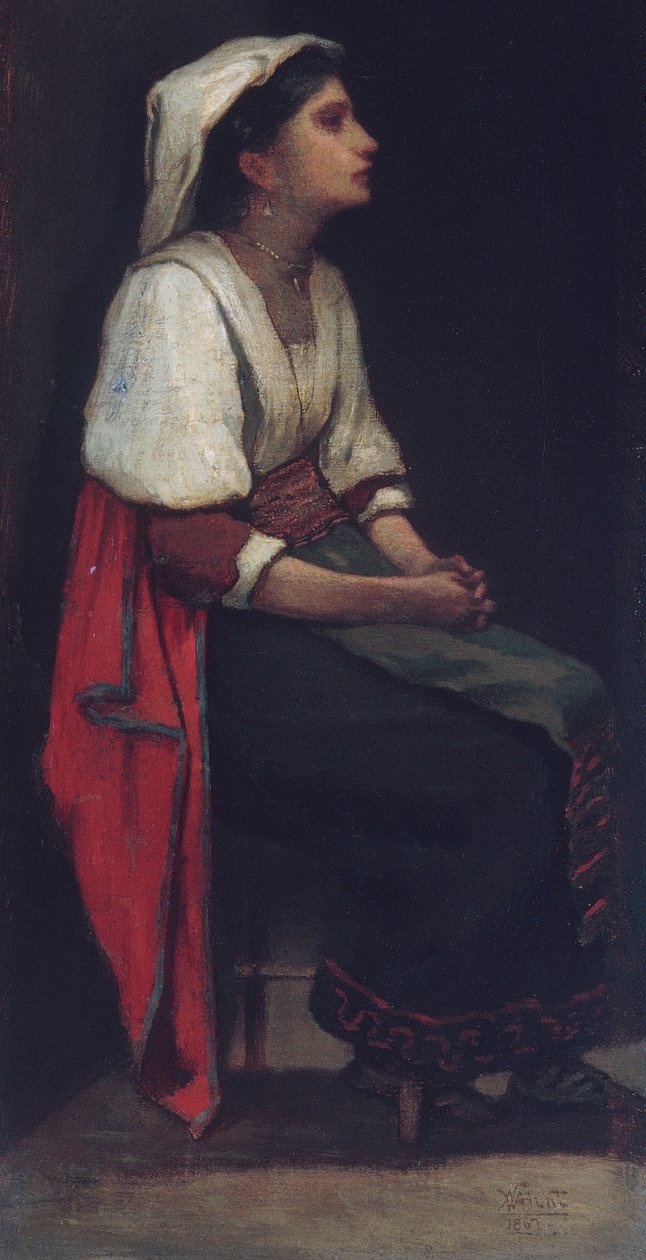 Fille italienne - William Morris Hunt