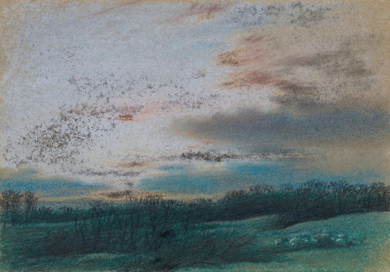 Le Maure et les arbres rabougris au coucher du soleil - William Mulready