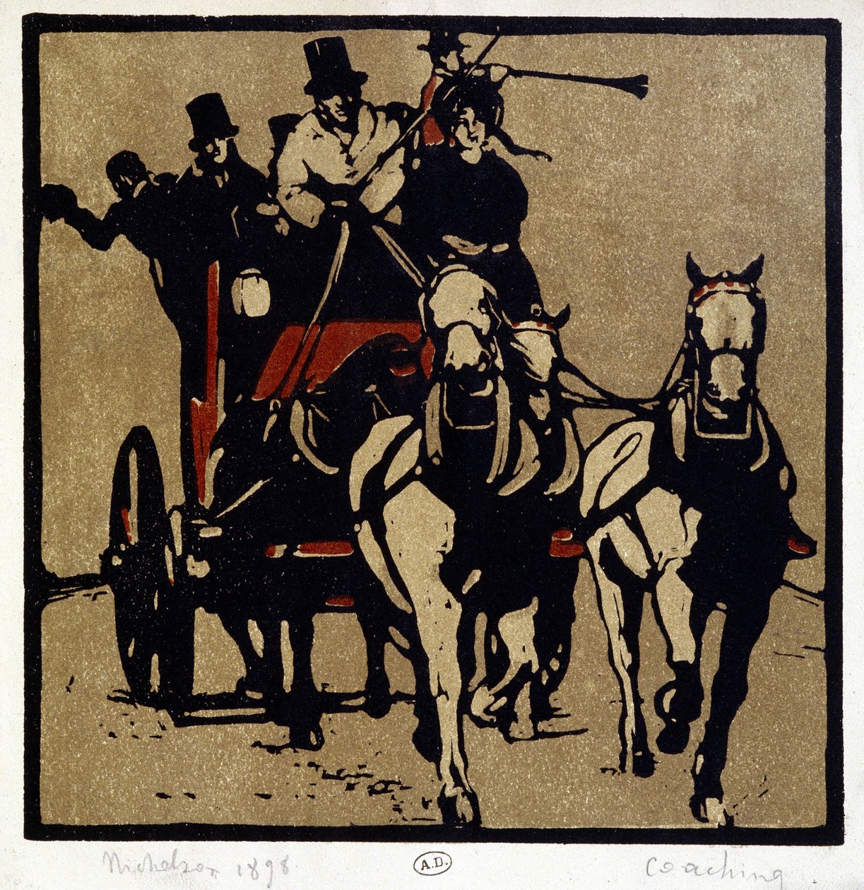 Une diligence : "Coaching" - par William Nicholson (1872-1949) - William Nicholson