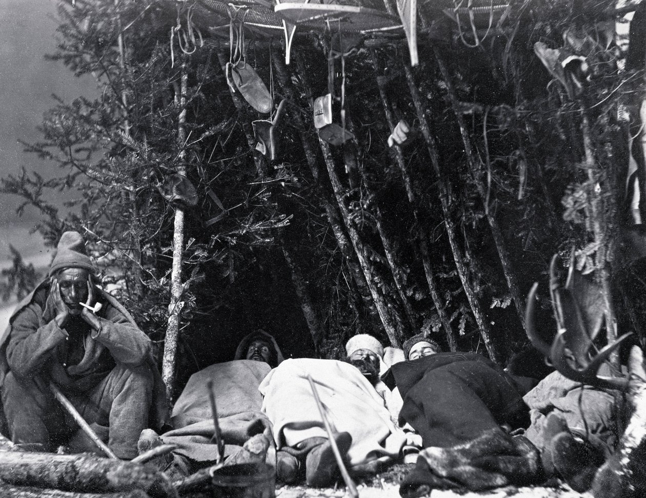 Vie du trappeur au Canada, photo par Nottman, vers 1890 - William Notman