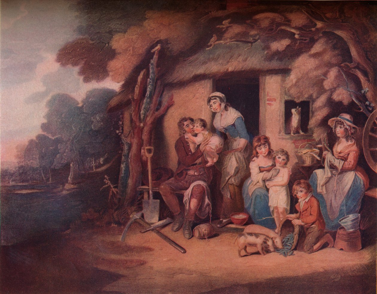Le Samedi soir du laboureur : Retour du travail, vers 1789 - William Nutter