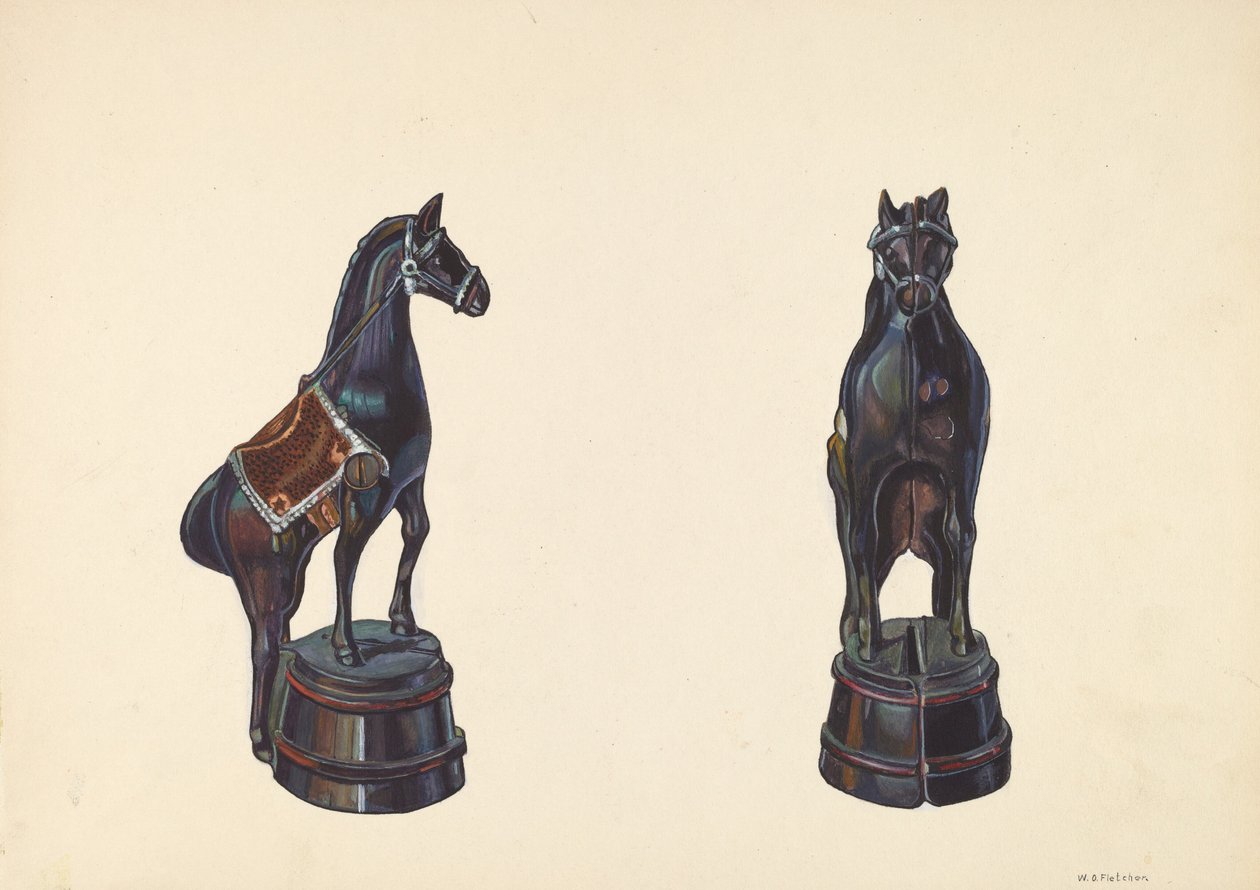 Cheval sur un baril, vers 1938 - William O. Fletcher