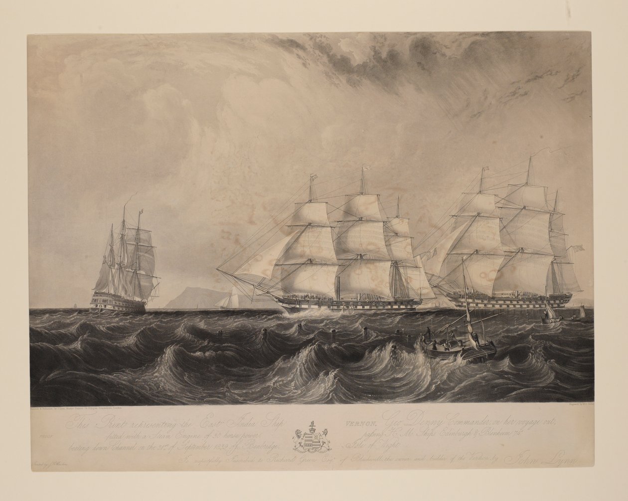 Cette gravure représentant le navire de l