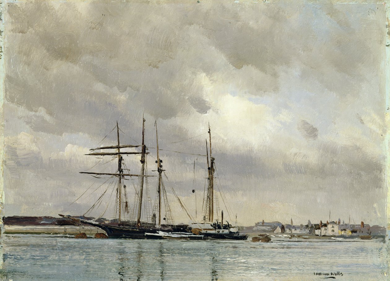 Bateaux dans le Port, Chargement de Kaolin, vers 1900 - William Page Atkinson Wells