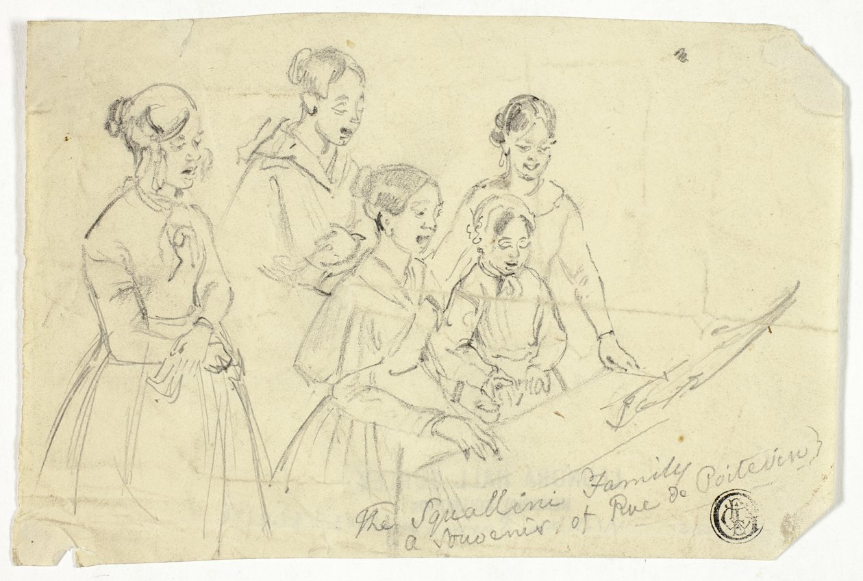 La famille Squallini : Un souvenir de la rue de Poitevin - William Parrott