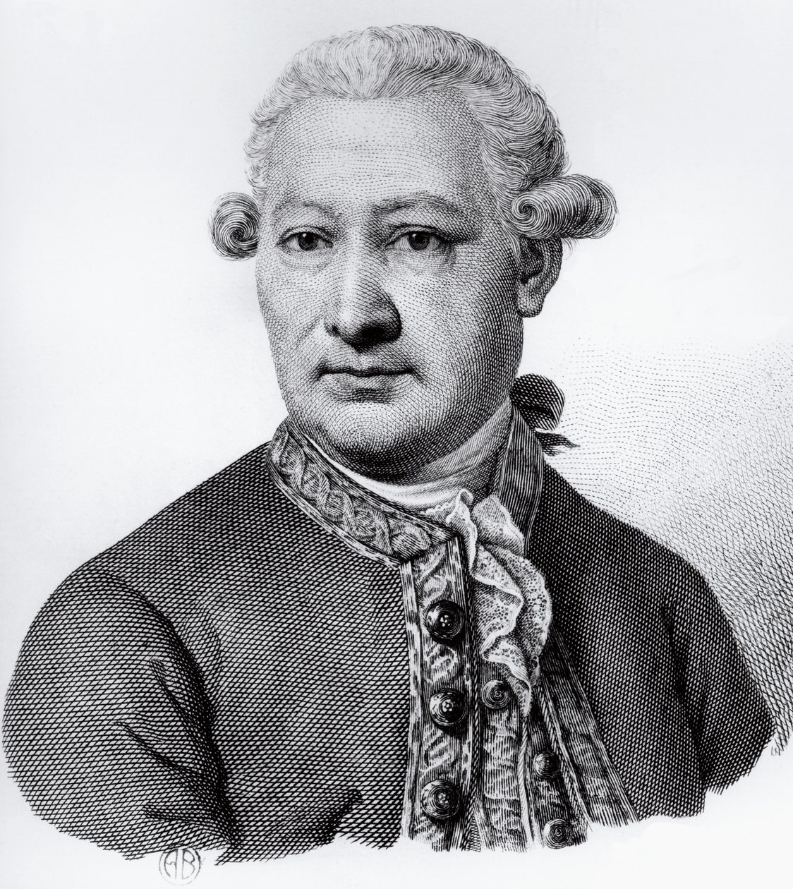 Portrait de Giovanni Alessandro Brambilla (1728-1800), baron de Carpiano, anatomiste, pathologiste et médecin italien, gravure - Nicolas Toussaint Charlet