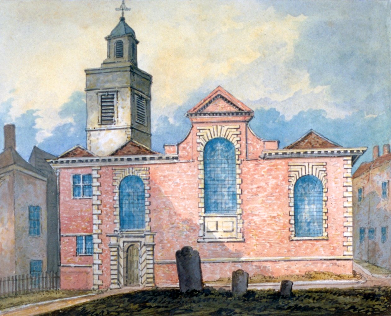 Vue extérieure de St Anne et St Agnes, City de Londres, vers 1810 - William Pearson