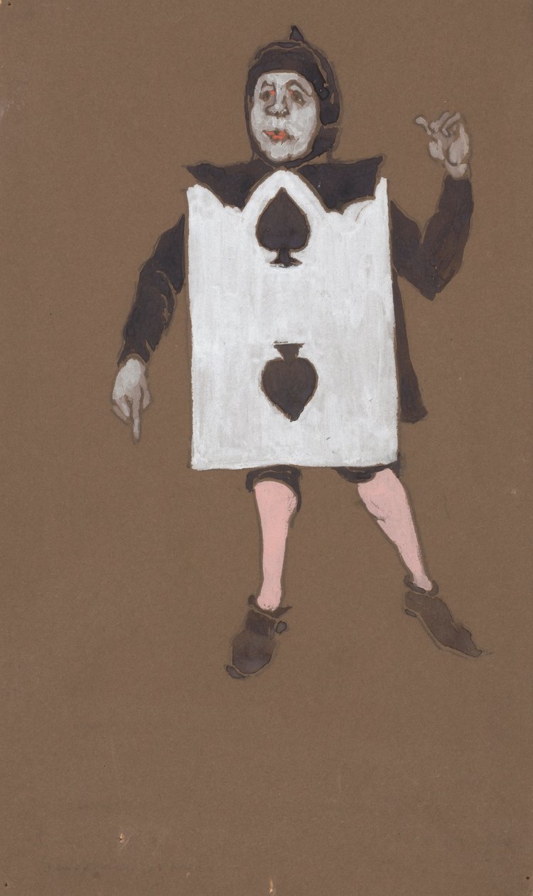Costume du Deux de Pique pour Alice au pays des merveilles, 1915 - William Penhallow Henderson