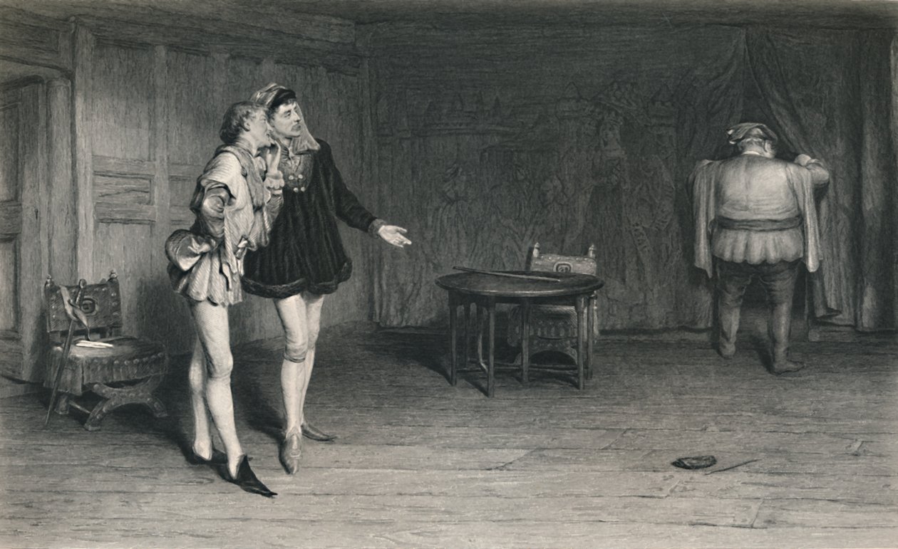 Prince Henry, Poins, et Falstaff. Roi Henry IV - Première partie, vers 1870 - William Quiller Orchardson
