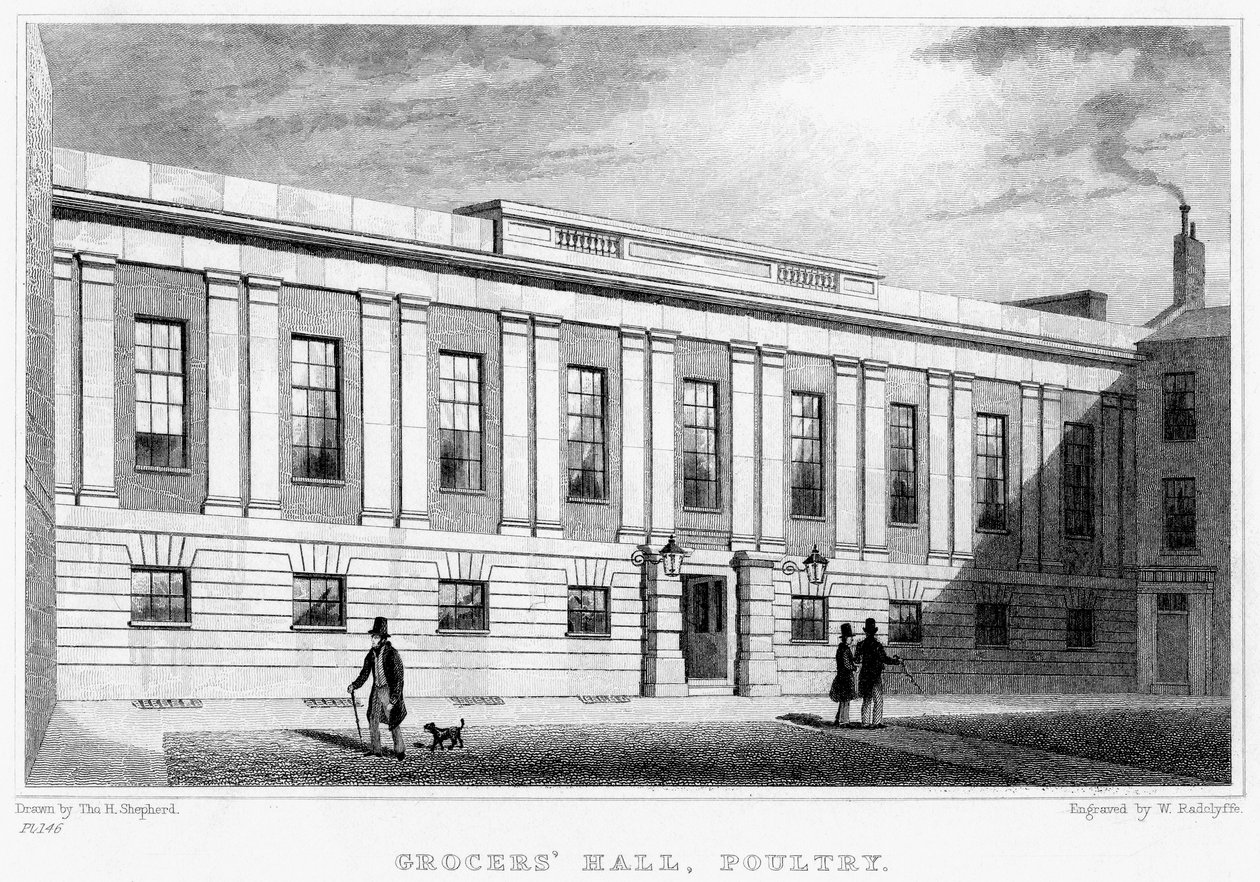 Grocers Hall, Poultry, Londres, 19e siècle - William Radclyffe