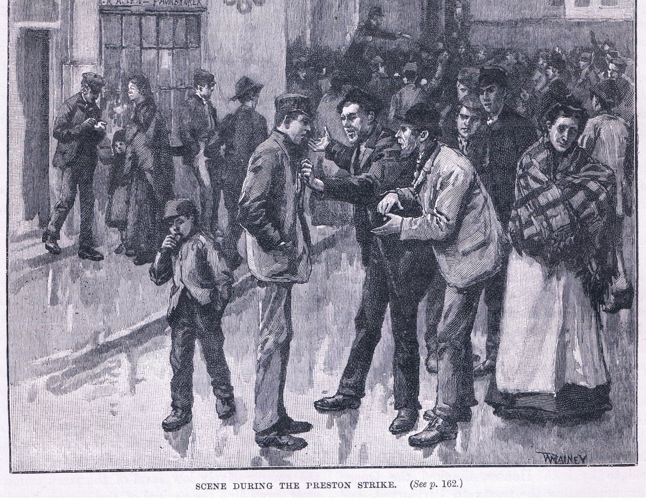 Scène pendant la grève de Preston en 1856 - William Rainey