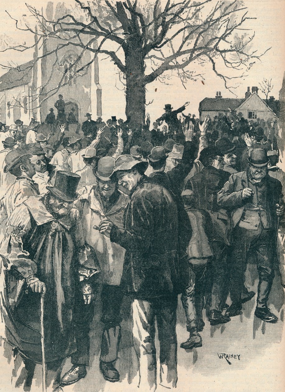 Grève des ouvriers agricoles du Warwickshire : réunion à Whitnash, 1872 - William Rainey