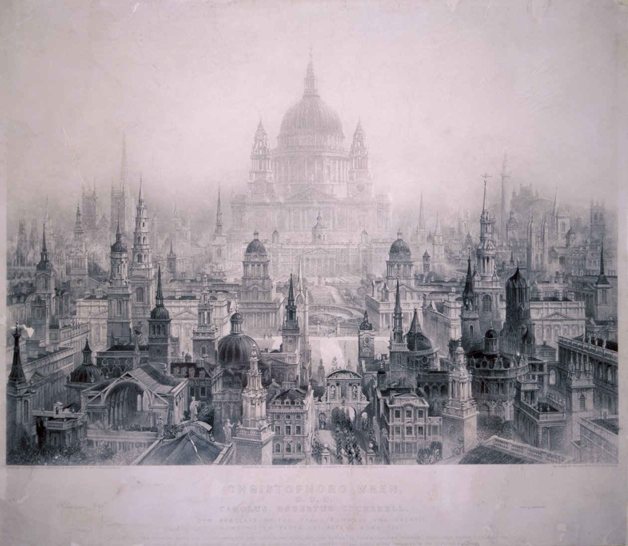 Ville de rêve des bâtiments de Christopher Wren - William Richardson