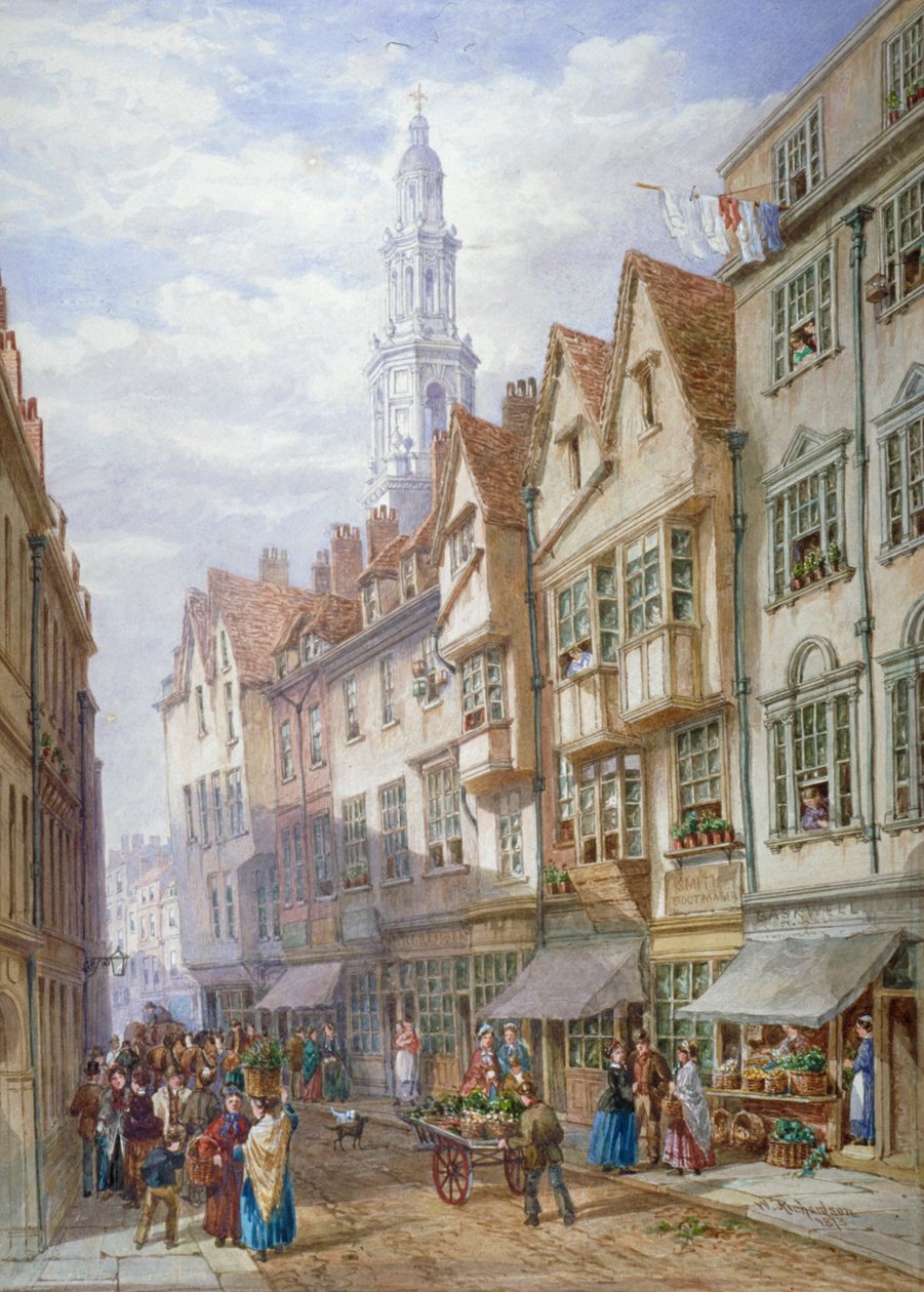 Vieilles maisons dans Wych Street, Westminster, Londres, 1873 - William Richardson