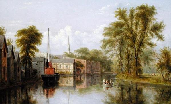 Sur la rivière Bronx, West Farms, New York - William Rickarby Miller