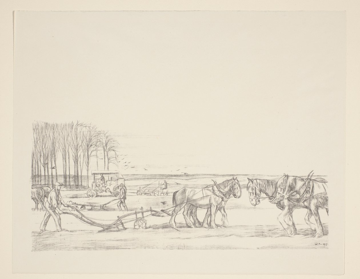 Labourage du terrain - William Rothenstein