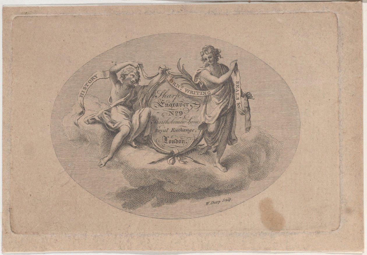 Carte de visite pour William Sharp, graveur, 19e siècle - William Sharp