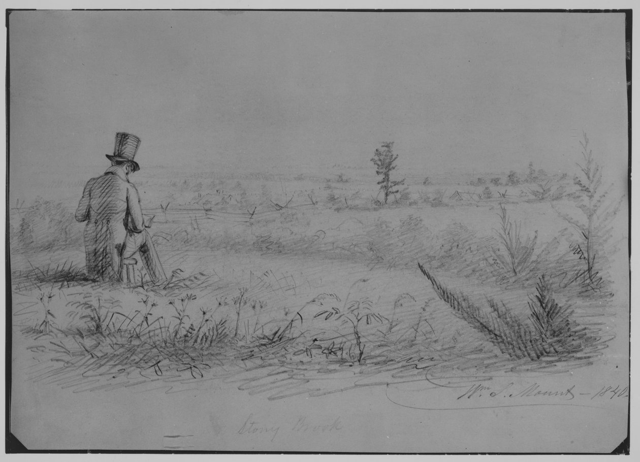 Artiste dessinant à Stony Brook, New York (de l